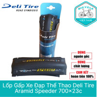 Vỏ Lốp Gấp Xe Đạp Thể Thao Deli Tire  Aramid Speeder 700x23c