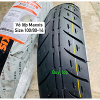 Vỏ lốp Maxxis 100/80-14 gắn cho sau Lyberty, Vario 150, AB 150. Vỏ không ruột