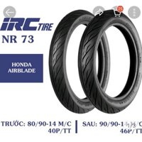 Vo, lốp xe Air Blade 110 chính hãng IRC trước 80/90 - 14 sau 90/90 - 14 loại không dùng ruột