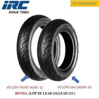 VỎ LỐP XE LEAD 110,LEAD 125 CHÍNH HÃNG IRC (LỐP TRƯỚC VÀ LỐP SAU)