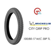 Vỏ Lốp Xe Máy 100/80 - 17 M/C City Grip Pro 58P Tl Chính Hãng Michelin Thái Lan
