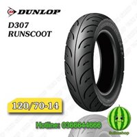 Vỏ lốp xe máy Dunlop 120/70-14 MC 61P Runscoot D307 TL _ Lốp Trung Thành