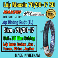 Vỏ Lốp Xe Máy Maxxis 3D Gai Kim Cương - 70/90/17 Cho Sirius Jupiter Exciter Chính Hãng