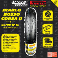 Vỏ lốp xe máy PIRELLI 90/80-17 TL Diablo Rosso Corsa 2 II (Lốp không ruột) END