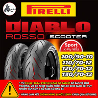 Vỏ lốp xe Pirelli Rosso Scooter cho Vespa Sprint, GTS, MSX125, TNT125. 110/70-12; 120/70-12; 130/70-12