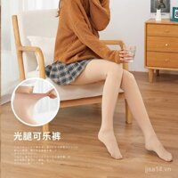 Vớ lưới eo nước bóng cho chân trần, đồ dùng cho phụ nữ, quần tất dày bằng lông cừu, mùa thu đông, làm đẹp da, cảm giác khỏa thân, trang phục bên ngoài, legging