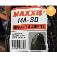 Vỏ Maxxis 3D Không ruột 80/90-14, 90/90-14 xe Airblade, Click, Vario, Vision, Pcx cũ