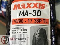 Vỏ Maxxis 70/90-17, 80/90-17, 100/70-17, 110/70-17 3D vỏ xe Exciter135, Raider, Sirius, Future125 không ruột