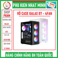 Vỏ máy tính - Case GALAX 07 black - white kèm 4 fan led (3 trước 1 sau) đẹp chính hãng BH 12 tháng