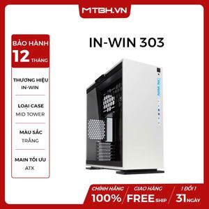 Vỏ máy tính IN WIN 303 White Tempered Glass Mid Tower