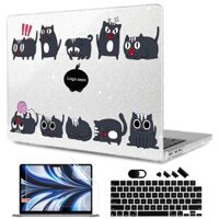 Vỏ máy tính xách tay cứng hình mèo 5 trong 1 Bling dễ thương cho ốp lưng Macbook M1 M2 M3 M4 A3113 A3401 A3185 A3112 A2681 Pro13.3 A2338 Air13.3 A2337 A2179 Pro13 14 A2289 A2251 A2918 A1989 A2442
