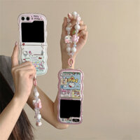 Vỏ mèo Sanrio HELLO KITTY cho Motorola MOTO Razr 40Ultra 50Ultra Vỏ chống sốc điện thoại gấp