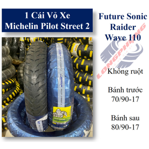 Vỏ Michelin 80/90-17 Pilot Street 2