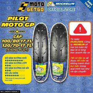Vỏ Michelin Pilot Moto GP 100/80-17 cho Exciter