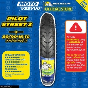 Vỏ Michelin Pilot Street 2 80/90-16
