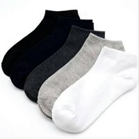 Vớ nam ngắn cổ trơn - Tất Nam Nữ mùa xuân và mùa hè thoáng khí khử mùi Cổ Ngắn Nhiều Màu - Màu đen