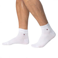 VỚ NAM TOMMY HILFIGER MEN’S BASIC SPORT QUARTER SOCK WHITE