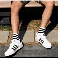 VỚ NAM - Xu Hướng 3 Sọc Viền Thời Trang Thể Thao Năng Động - Dạng Trung - Hàng Chất - Viền Đen