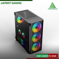 Vỏ nguồn máy tính -Case VSP FA-404 Gaming Có Sẵn Fan LED RGB 14cm