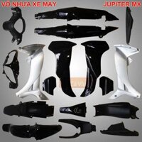 Vỏ nhựa xe máy Yamaha Jupiter MX- nhựa TRẮNG CAO CẤP màu ĐEN, ĐỎ CỜ