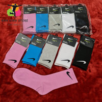 Vớ Nike nhiều màu cổ cao nam nữ set tất 5 đôi