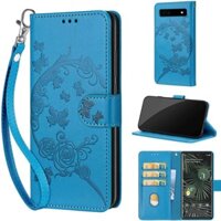 Vỏ Nổi Thời Trang Google Pixel 6A Ví Pixel6A Dây Da PU Mềm TPU Lật Bao Đựng Thẻ
