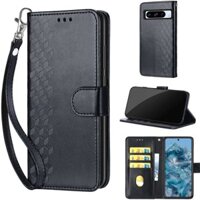 Vỏ Nổi Thời Trang Google Pixel 8 Pro Ví Pixel8 Dây Da PU Mềm TPU Lật Bao Đựng Thẻ