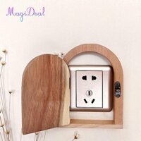 Vỏ ổ cắm điện Vỏ công tắc Vỏ ổ cắm có thể khóa bằng gỗ Bảo vệ hộp ổ cắm cho tường