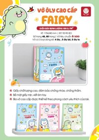 Vở ô ly Hải tiến Fairy 48 trang FAIRY1862, định lượng 100gsm