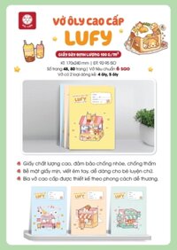 Vở ô ly Hải tiến Lufy 1886 - 48 trang, định lượng 100gsm