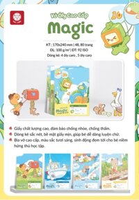Vở ô ly Hải tiến Magic 2289 - 48 trang, định lượng 100gsm