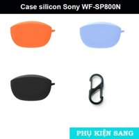 Vỏ ốp bảo vệ Sony WF-SP800N kèm móc khóa kim loại chữ S