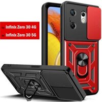 Vỏ ốp kính Armor cho Infinix Zero 30 4G và 5G với vòng nam châm bao da