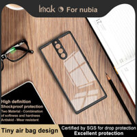 Vỏ PC cứng trong suốt Imak chính hãng ZTE Nubia Red Magic 8 Pro Plus 5G Vỏ chống sốc trong suốt viền TPU mềm có lỗ dây buộc