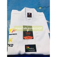 Võ Phục Taekwondo Phong Trào Tốt Cổ Trắng x UnionTaekwondoSHOP