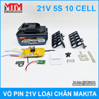 Vỏ pin Makita 18V 21V 10 cell kèm báo pin mạch sạc bảo vệ 80A