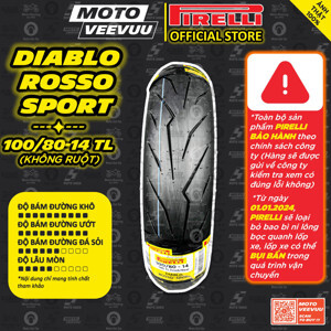 Vỏ Pirelli 100/80-14 Diablo Rosso Sport