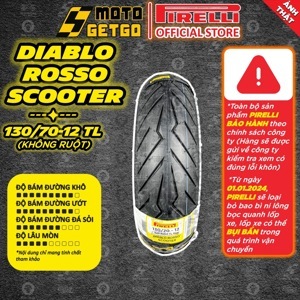 Vỏ Pirelli 130/70-12 Diablo Rosso Scooter