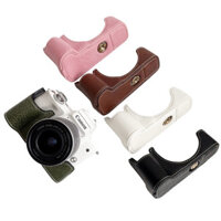 Vỏ PU Thân Đế Bảo Vệ Vỏ Cho Máy Ảnh Canon EOS M5 M50 M50 Mark II M50II