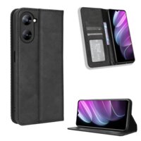 Vỏ Realme V30 / V30T 5G Vintage Flip Cover Từ Ví Bao Da PU Hộp Đựng Thẻ