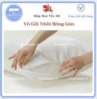 Vỏ ruột gối trắng có khoá kéo dùng dồn bông gòn thay thế vỏ ruột gối nằm gối ôm cũ bảo vệ sức khoẻ