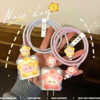 Vỏ sạc Hello Kitty cho đầu sạc iPhone 18W / 20W Vỏ bảo vệ cáp mềm