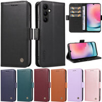 Vỏ Sang Trọng Cho Samsung Galaxy M15 M55 A14 4G A34 A54 5G C55 A14 5G F15 5G Slim Matte Design Book Folio Wallet Soft Pu Leather Flip Stand Vỏ Bảo Vệ Da