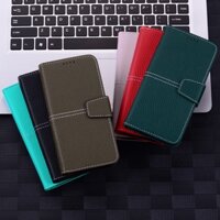 Vỏ Sang Trọng Cho Xiaomi POCO F4 GT M3 Redmi 9T K40 Note 10 Pro Max 10s Họa Tiết Vải Lanchee Da PU Đứng Ví Lật Hộp Đựng Thẻ Khe Cắm Bao