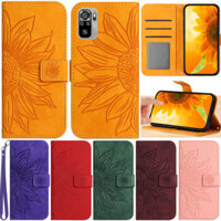 Vỏ Sang Trọng Cho Xiaomi Redmi 10A 10C 10 4G Note 10 Note 11 Note 11E Note 10 Pro 4G Note 11 Pro 4G Ví Hướng Dương Ví Da PU Mềm Khe Cắm Thẻ Da Bảo Vệ Da Flip Stand Cover