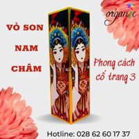 VỎ SON HANDMADE (NAM CHÂM - IN 3D CỔ TRANG VƯƠNG MIỆN XANH)