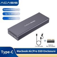 Vỏ ssd acasis usb-c 3.2 cho apple flash ssds 12 + 16 pin macbook pro macbook air mac pro imac và mac mini từ 2013 đến 2017 vỏ với bộ chuyển đổi ssd m.2 nvme