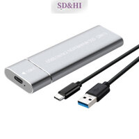Vỏ SSD SDHI M2 NVMe USB3.1 Hộp đựng ổ cứng lưu trữ bên ngoài Hộp SSD PCIe 10Gbps cho ổ cứng SSD NGFF cho PC Laptop (vn)