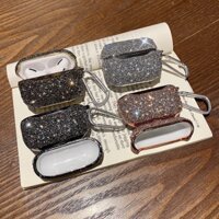 Vỏ Tai nghe không dây Apple Airpods Pro Airpods 2 1 Vòng kim loại Kim cương giả lấp lánh Bling Case