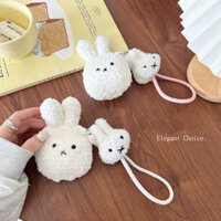 Vỏ tai nghe TPU Miffy Rabbit màu trắng sang trọng cho AirPods 1 2 3 4 Pro 1 2 Vỏ xoay tai nghe